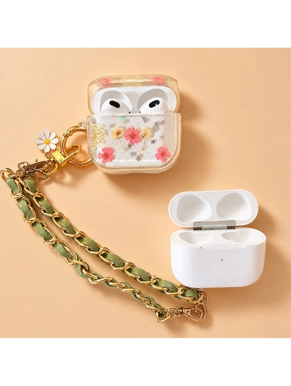 Apple AirPods 3rd Generation + Charging Case & Extra Floral Protective Case